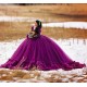 Long Sleeve Purple Quince Dress Sweetheart Neck Instagram Gowns Ruffled Birthday Party Dresses Lace Appliques Vestidos De 15 Anos