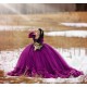 Long Sleeve Purple Quince Dress Sweetheart Neck Instagram Gowns Ruffled Birthday Party Dresses Lace Appliques Vestidos De 15 Anos