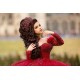 Long Sleeve Red Quince Dress Lace Appliques Vestidos De 15 Anos Sweetheart Neck Instagram Gowns Ruffled Birthday Party Dresses