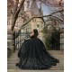 Off Shoulder Black Quince Dress Lace Appliques Vestidos De 15 Anos Sweetheart Neck Instagram Gowns Birthday Party Dresses