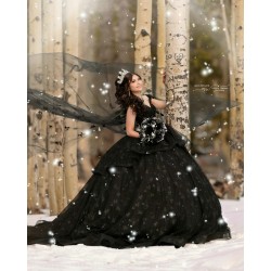 Off Shoulder Black Quince Dress Sweetheart Neck Instagram Gowns Lace Appliques Vestidos De 15 Anos Birthday Party Dresses