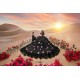 Off Shoulder Black Quince Dress Vestidos De 15 Anos Sweetheart Neck Instagram Gowns Lace Appliques Birthday Party Dresses