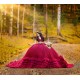 Off Shoulder Burgundy Quince Dress V Neck Instagram Gowns Birthday Party Dresses Ruffled Vestidos De 15 Anos