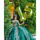 Off Shoulder Emerald Green Quince Dress Sweetheart Neck Instagram Gowns Birthday Party Dresses Lace Appliques Vestidos De 15 Anos