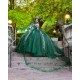 Off Shoulder Emerald Green Quince Dress Sweetheart Neck Instagram Gowns Birthday Party Dresses Lace Appliques Vestidos De 15 Anos