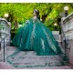 Off Shoulder Emerald Green Quince Dress Sweetheart Neck Instagram Gowns Birthday Party Dresses Lace Appliques Vestidos De 15 Anos