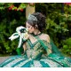 Off Shoulder Emerald Green Quince Dress Sweetheart Neck Instagram Gowns Birthday Party Dresses Lace Appliques Vestidos De 15 Anos