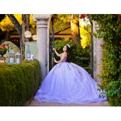 Off Shoulder Lilac Quince Dress Sweetheart Neck Instagram Gowns Birthday Party Dresses Lace Appliques Vestidos De 15 Anos