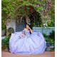 Off Shoulder Lilac Quince Dress Sweetheart Neck Instagram Gowns Birthday Party Dresses Vestidos De 15 Anos With 3D Flowers