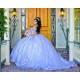 Off Shoulder Lilac Quince Dress Sweetheart Neck Instagram Gowns Birthday Party Dresses Vestidos De 15 Anos With 3D Flowers