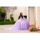 Off Shoulder Lilac Quince Dress Sweetheart Neck Instagram Gowns Sequin Birthday Party Dresses Vestidos De 15 Anos With 3D Flowers