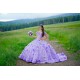 Off Shoulder Lilac Quince Dress Vestidos De 15 Anos Sweetheart Neck Instagram Gowns Birthday Party Dresses With 3D Flowers