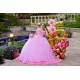 Off Shoulder Pink Quince Dress Sweetheart Neck Instagram Gowns Birthday Party Dresses Vestidos De 15 Anos With 3D Flowers