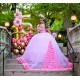 Off Shoulder Pink Quince Dress Sweetheart Neck Instagram Gowns Birthday Party Dresses Vestidos De 15 Anos With 3D Flowers