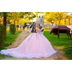 Off Shoulder Pink Quince Dress Sweetheart Neck Instagram Gowns Lace Appliques Vestidos De 15 Anos Birthday Party Dresses