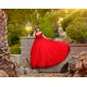 Off Shoulder Red Quince Dress Sweetheart Neck Instagram Gowns Birthday Party Dresses Lace Appliques Vestidos De 15 Anos