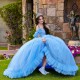 Off Shoulder Sky Blue Quince Dress Sweetheart Neck Instagram Gowns Lace Appliques Birthday Party Dresses Vestidos De 15 Anos