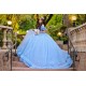 Off Shoulder Sky Blue Quince Dress Sweetheart Neck Instagram Gowns Lace Appliques Birthday Party Dresses Vestidos De 15 Anos