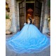 Sheer Bodice Sky Blue Quince Dress Sweetheart Neck Instagram Gowns Off Shoulder Birthday Party Dresses Lace Appliques Vestidos De 15 Anos