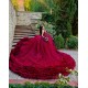 Sleeveless Burgundy Quince Dress Lace Appliques Vestidos De 15 Anos V Neck Instagram Gowns Ruffled Birthday Party Dresses