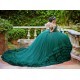 Sleeveless Emerald Green Quince Dress Sweetheart Neck Instagram Gowns Birthday Party Dresses Ruffled Vestidos De 15 Anos