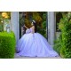 Sleeveless Lilac Quince Dress Sweetheart Neck Instagram Gowns Lace Appliques Birthday Party Dresses Vestidos De 15 Anos