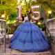 Sleeveless Navy Blue Quince Dress Sweetheart Neck Instagram Gowns Tiered Vestidos De 15 Anos Birthday Party Dresses