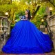 Tiered Blue Quince Dress Birthday Party Dresses Sweetheart Neck Vestidos De 15 Anos Sleeveless Instagram Gowns