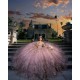 3D Flowers Rose Gold Quince Dress Off Shoulder Birthday Party Gowns Sequin Sweetheart Neck Vestidos De 15 Anos