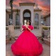 Fuchsia Quinceanera Dress Off Shoulder Vestidos De 15 Anos Ruffled Women 2024 Ball Gown