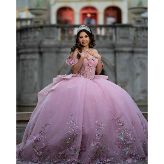 Instagram Dresses Lilac Quince Dress Sweetheart Neck Sweet 15 Gowns Off Shoulder Vestidos De XV Anos With 3D Flowers