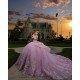 Instagram Dresses Lilac Quince Dress Sweetheart Neck Sweet 15 Gowns Off Shoulder Vestidos De XV Anos With 3D Flowers