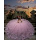 Instagram Dresses Lilac Quince Dress Sweetheart Neck Sweet 15 Gowns Off Shoulder Vestidos De XV Anos With 3D Flowers