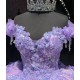 Lilac Quinceanera Dress Off Shoulder Princess Sweet 15 Gowns Lace Appliques Sweetheart Neck Birthday Party Dresses