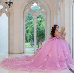 Lilac Quinceanera Dress Sweetheart Neck Birthday Party Dresses Lace Appliques Off Shoulder Vestidos De 15 Anos With Bow