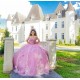 Lilac Quinceanera Dress Sweetheart Neck Birthday Party Dresses Lace Appliques Off Shoulder Vestidos De 15 Anos With Bow