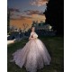 Off Shoulder Champagne Quince Dress Sequin Vestidos De 15 Anos Sweetheart Neck Girl Birthday Party Gown With Bow