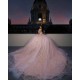 Off Shoulder Pink Quince Dress Lace Appliques Crystal Birthday Party Gowns V Neck Vestidos De 15 Anos