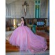 Off Shoulder Pink Quinceanera Dress Sweet 15 Gowns Lace Appliques Wear Pageant Sweetheart Neck 2024 Ball Gown Princess Dresses