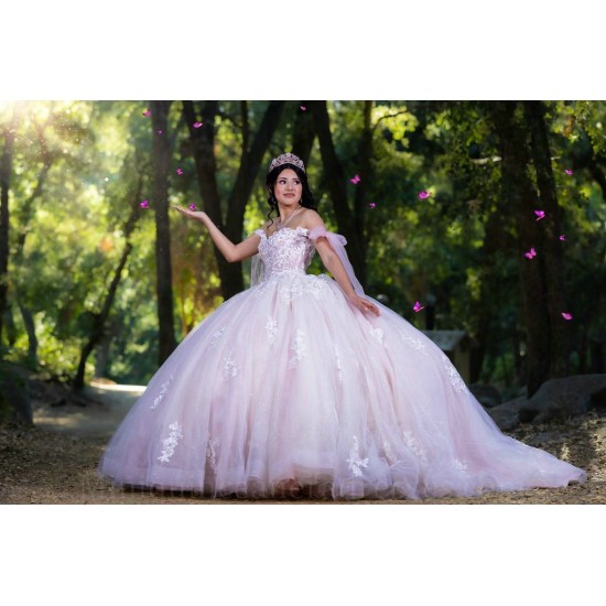 Sweetheart Neck Pink Quinceanera Dress Off Shoulder Sweet 15 Gowns Wear Pageant Lace Appliques 2024 Ball Gown Princess Dresses