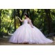 Sweetheart Neck Pink Quinceanera Dress Off Shoulder Sweet 15 Gowns Wear Pageant Lace Appliques 2024 Ball Gown Princess Dresses