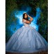 Off Shoulder Quince Dress Sky Blue Vestidos De 15 Anos Sweetheart Neck Wear Pageant Girl Birthday Party Gown With 3D Butterfly