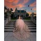 Off Shoulder Rose Gold Quinceanera Dress Lace Appliques Women 2024 Ball Gown Sequin Vestidos De 15 Anos V Neck Wear Pageant