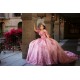 Pink Quinceanera Dress Off Shoulder 2024 Ball Gown Princess Dresses Sequin Lace Appliques Birthday Party Robe With Bow