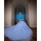 Puff Sleeve Quince Dress Sky Blue Vestidos De 15 Anos Off Shoulder Sweet 15 Gowns Sweetheart Neck Girl Birthday Party Gown With Bow