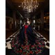 Ruffled Black Quince Dress Sleeveless Vestidos De 15 Anos Embroidered Flowers Women 2024 Ball Gown Sweetheart Birthday Party Dresses