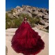 Ruffled Burgundy Quinceanera Dress Sequin Wear Pageant Off Shoulder 2024 Ball Gown Princess Dresses Sweetheart Neck Sweet 15 Gowns