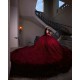 Ruffled Burgundy Quinceanera Dress Sweetheart Neck Sweet 15 Gowns Wear Pageant Off Shoulder 2024 Ball Gown Princess Dresses