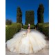 Sleeveless Champagne Quinceanera Dress Sweetheart Neck Sweet 15 Gowns Wear Pageant Lace Appliques 2024 Ball Gown Princess Dresses