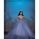 Sleeveless Vestidos De 15 Anos Sky Blue Quince Dress Sweetheart Neck Girl Birthday Party Gown Sequin Pearl Instagram Gowns